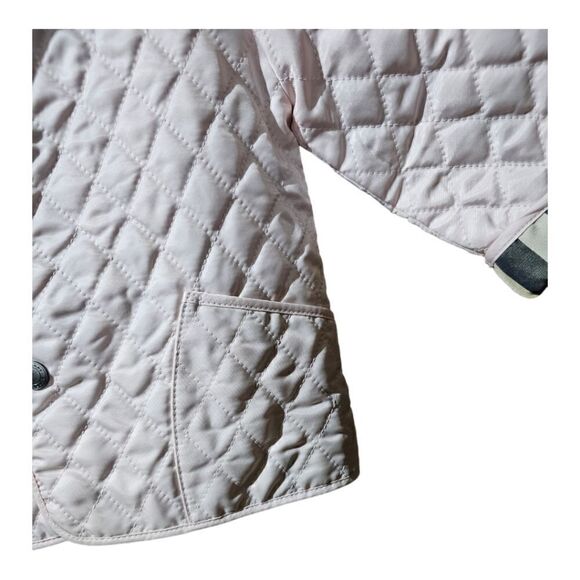BURBERRY Light Pink Quilted Toddler Jacket - Size 12M - Picture 5 of 10